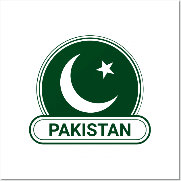 Pakistan Country Badge - Pakistan Flag Wall Art by Yesteeyear